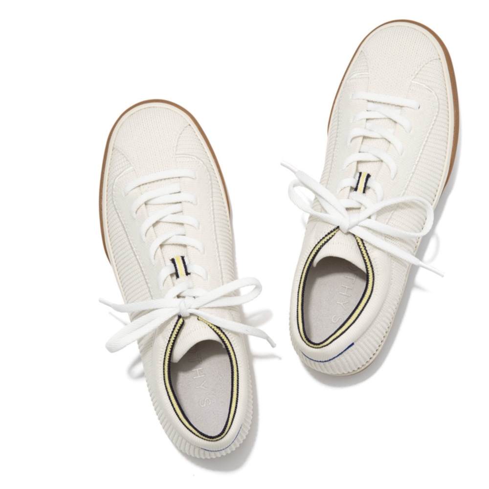 Rothy’s Lace Up Sneaker in Vanilla